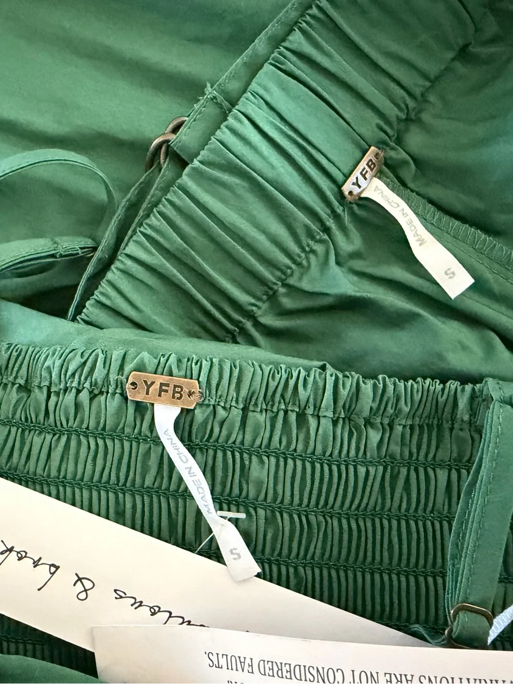 Young Fabulous & Broke Green Wide-Leg Pants & Crop Top Set
